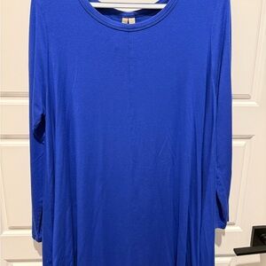 Comfy USA Royal Blue Long Sleeve Top